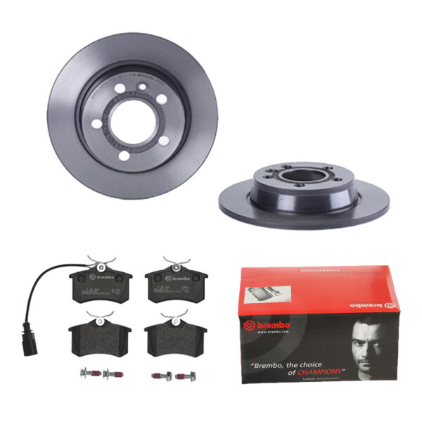 BREMBO Bremsesæt, skivebremser 142054055 bagaksel fuld 268mm 10mm for FORD SEAT AUDI VW
