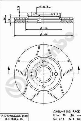 BREMBO Bremsesæt, skivebremser 142054091 foraksel indvendig ventileret 258mm 22mm for FORD MAZDA