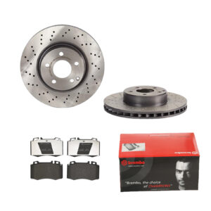 BREMBO Bremsesæt, skivebremser 142054195 foraksel perforeret/ventileret 312mm 28mm for MERCEDES-BENZ