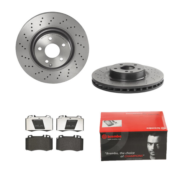 BREMBO Bremsesæt, skivebremser 142054197 foraksel perforeret/ventileret 330mm 32mm for MERCEDES-BENZ