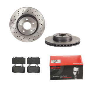 BREMBO Bremsesæt, skivebremser 142054282 foraksel perforeret/ventileret 312mm 28mm for MERCEDES-BENZ