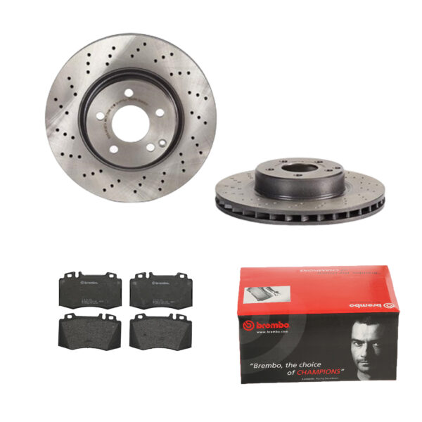 BREMBO Bremsesæt, skivebremser 142054282 foraksel perforeret/ventileret 312mm 28mm for MERCEDES-BENZ