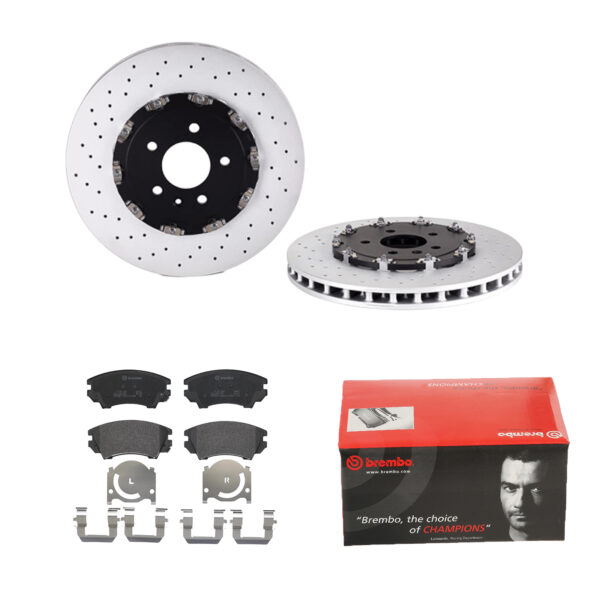BREMBO Bremsesæt, skivebremser 142054502 foraksel perforeret/ventileret 355mm 32mm for OPEL BUICK (SGM) ROEWE (SAIC) VAUXHALL GMC CHEVROLET