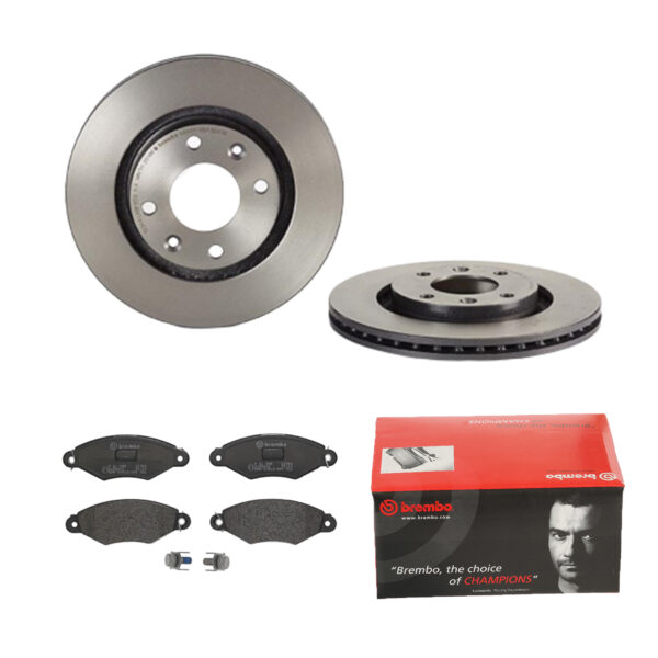 BREMBO Bremsesæt, skivebremser 142055027 foraksel indvendig ventileret 266mm 22mm for CITROËN PEUGEOT OPEL FENGSHEN FIAT RENAULT CITROËN (DF-PSA)