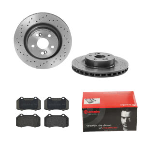 BREMBO Bremsesæt, skivebremser 142055030 foraksel perforeret/ventileret 312mm 28mm for RENAULT