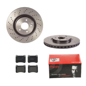 BREMBO Bremsesæt, skivebremser 142055129 foraksel perforeret/ventileret 330mm 28mm for MERCEDES-BENZ