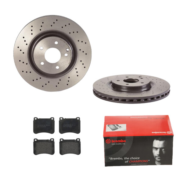 BREMBO Bremsesæt, skivebremser 142055129 foraksel perforeret/ventileret 330mm 28mm for MERCEDES-BENZ