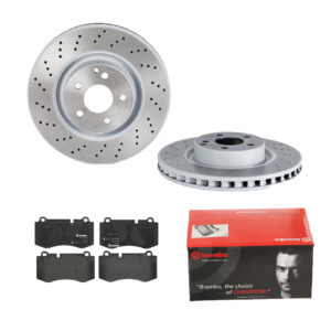 BREMBO Bremsesæt, skivebremser 142055134 foraksel perforeret/ventileret 335mm 32mm for MERCEDES-BENZ