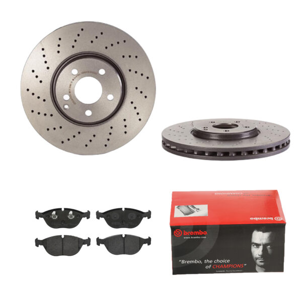 BREMBO Bremsesæt, skivebremser 142055224 foraksel perforeret/ventileret 330mm 32mm for MERCEDES-BENZ AUDI VW SEAT CHRYSLER BMW BENTLEY