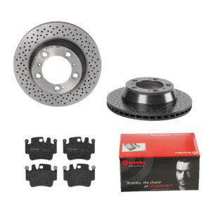 BREMBO Bremsesæt, skivebremser 142055615 bagaksel perforeret/ventileret 299mm 24mm for PORSCHE