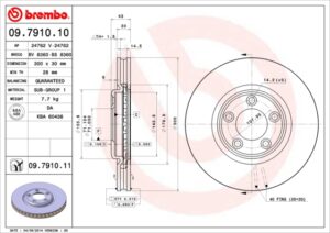 BREMBO Bremsesæt, skivebremser 142055633 foraksel indvendig ventileret 300mm 30mm for ROEWE (SAIC) JAGUAR