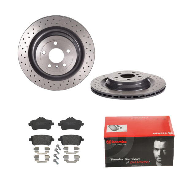 BREMBO Bremsesæt, skivebremser 142055809 bagaksel perforeret/ventileret 345mm 22mm for MERCEDES-BENZ