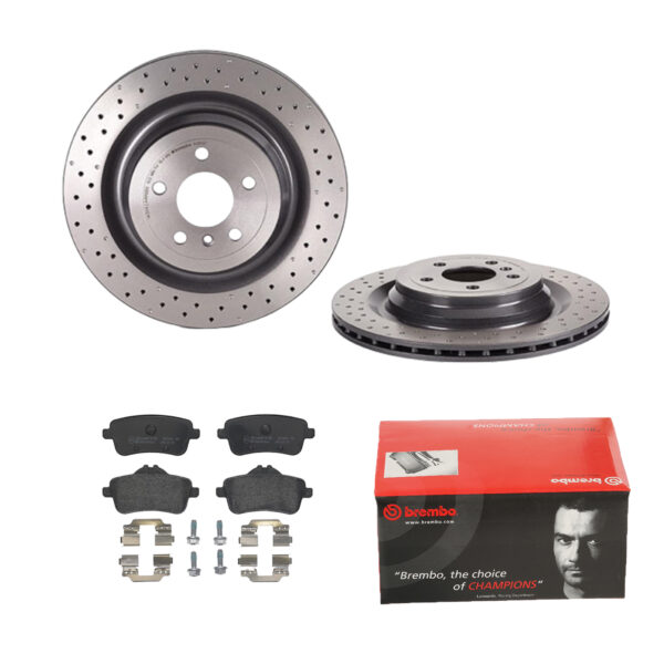 BREMBO Bremsesæt, skivebremser 142056871 bagaksel perforeret/ventileret 345mm 22mm for MERCEDES-BENZ RENAULT