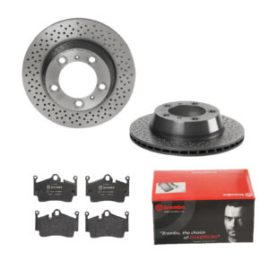 BREMBO Bremsesæt, skivebremser 142057518 bagaksel perforeret/ventileret 299mm 20mm for PORSCHE