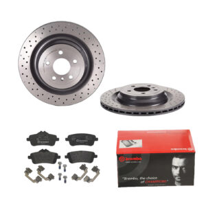 BREMBO Bremsesæt, skivebremser 142057642 bagaksel perforeret/ventileret 345mm 22mm for MERCEDES-BENZ