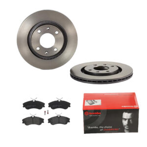 BREMBO Bremsesæt, skivebremser ijdtidd0b2 foraksel indvendig ventileret 266mm 20mm for CITROËN PEUGEOT