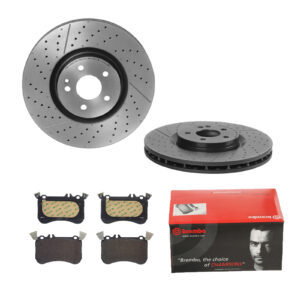 BREMBO Bremsesæt, skivebremser ijdtidhq10 foraksel lukket/perforeret 350mm 32mm for MERCEDES-BENZ INFINITI