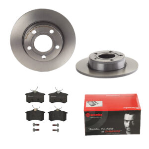 BREMBO Bremsesæt, skivebremser ijdtidi7j0 bagaksel fuld 255mm 10mm for PEUGEOT MG (SAIC) ROEWE (SAIC) SKODA CITROËN SEAT VW AUDI NISSAN RENAULT EUROPE