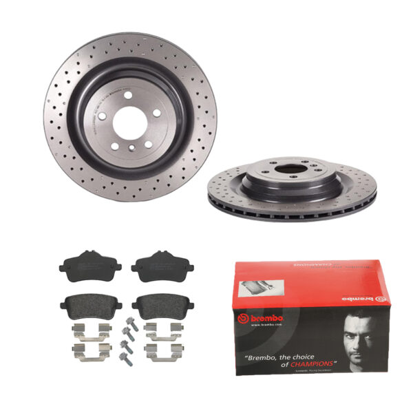 BREMBO Bremsesæt, skivebremser ijdtidjm74 bagaksel perforeret/ventileret 345mm 22mm for MERCEDES-BENZ