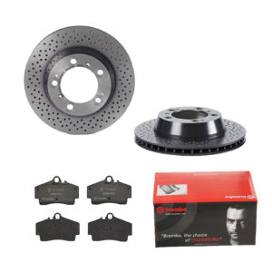BREMBO Bremsesæt, skivebremser ijdtidjuj4 bagaksel perforeret/ventileret 299mm 24mm for PORSCHE
