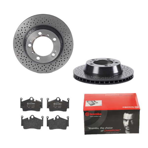 BREMBO Bremsesæt, skivebremser ijdtidjvj0 bagaksel perforeret/ventileret 299mm 24mm for PORSCHE