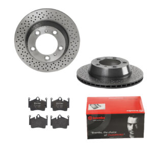 BREMBO Bremsesæt, skivebremser ijdtidjvp6 bagaksel perforeret/ventileret 299mm 20mm for PORSCHE
