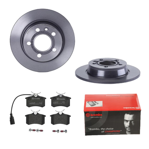 BREMBO Bremsesæt, skivebremser ijdtidk2d6 bagaksel fuld 268mm 10mm for FORD VW AUDI SKODA SEAT