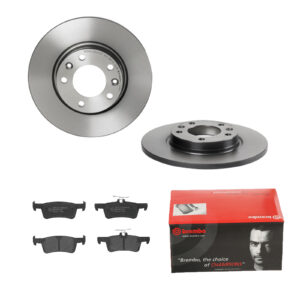 BREMBO Bremsesæt, skivebremser ijdtidkhp8 bagaksel fuld 268mm 12mm for OPEL CITROËN PEUGEOT TOYOTA