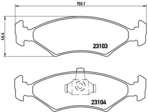 BREMBO Bremsesæt, skivebremser ijf141i4v0 foraksel fuld 240mm 12mm for FORD MAZDA