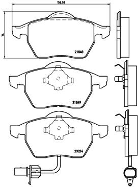 BREMBO Bremsesæt, skivebremser ijg5y0ubr3 foraksel indvendig ventileret 300mm 26mm for FORD SEAT VW