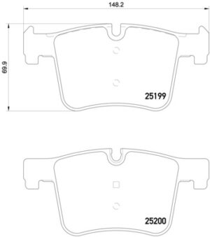 BREMBO Bremsesæt, skivebremser ijg5y0ugl1 foraksel indvendig ventileret 284mm 22mm for BMW
