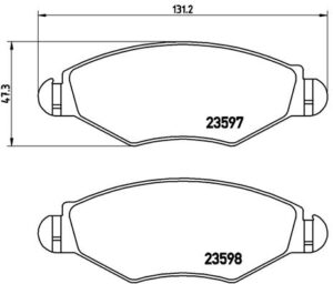 BREMBO Bremsesæt, skivebremser ijzjsg5uu1 foraksel fuld 247mm 13mm for CITROËN PEUGEOT NAZA