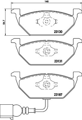 BREMBO Bremsesæt, skivebremser ijzjsg5v07 foraksel indvendig ventileret 239mm 18mm for ROEWE (SAIC) SEAT VW (FAW) VW SKODA AUDI VW (SVW)