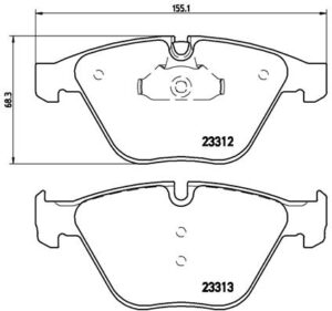 BREMBO Bremsesæt, skivebremser ijzjsg6052 foraksel indvendig ventileret 310mm 24mm for BMW