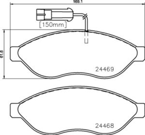 BREMBO Bremsesæt, skivebremser ijzjsg62j8 foraksel indvendig ventileret 280mm 28mm for CITROËN PEUGEOT FIAT