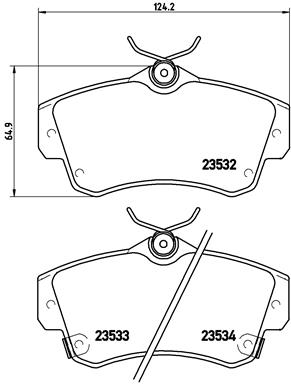 BREMBO Bremsesæt, skivebremser ijzjsg6816 foraksel indvendig ventileret 280mm 23mm for CHRYSLER