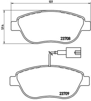 BREMBO Bremsesæt, skivebremser ijzjsgfja5 foraksel indvendig ventileret 284mm 22mm for PEUGEOT OPEL FIAT ALFA ROMEO LANCIA GENERAL MOTORS