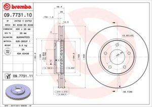 BREMBO Bremsesæt, skivebremser ijzjsgfn87 foraksel indvendig ventileret 305mm 28mm for JAGUAR