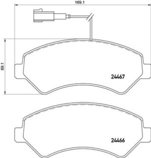 BREMBO Bremsesæt, skivebremser ijzjsgfog1 foraksel indvendig ventileret 300mm 32mm for PEUGEOT CITROËN FIAT