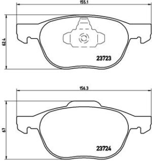 BREMBO Bremsesæt, skivebremser ijzjsgfsy3 foraksel indvendig ventileret 320mm 25mm for FORD FORD (CHANGAN) VOLVO MAZDA NISSAN LINCOLN MITSUBISHI MAZDA