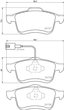 BREMBO Bremsesæt, skivebremser ijzjsgftu5 foraksel indvendig ventileret 305mm 28mm for OPEL FIAT LANCIA GENERAL MOTORS VAUXHALL