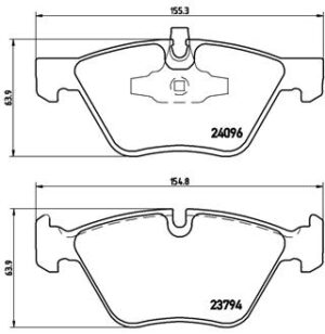 BREMBO Bremsesæt, skivebremser ijzjsgfzl2 foraksel indvendig ventileret 300mm 24mm for BMW