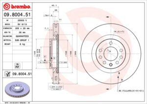 BREMBO Bremsesæt, skivebremser ijzjsgg1p8 foraksel indvendig ventileret 305mm 28mm for OPEL