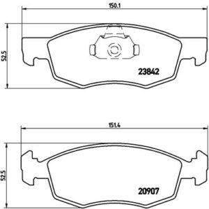 BREMBO Bremsesæt, skivebremser ijzjsgg7i7 foraksel indvendig ventileret 257mm 20mm for FIAT ALFA ROMEO FIAT (NANJING)
