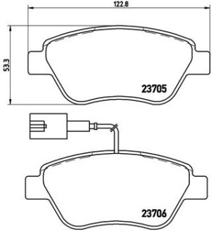 BREMBO Bremsesæt, skivebremser ijzjsgg8l6 foraksel indvendig ventileret 257mm 22mm for OPEL VAUXHALL FIAT CITROËN PEUGEOT