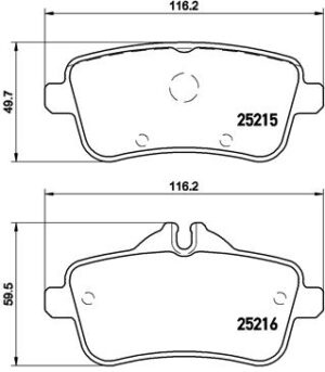 BREMBO Bremsesæt, skivebremser ijzjsggde9 bagaksel indvendig ventileret 345mm 26mm for MERCEDES-BENZ