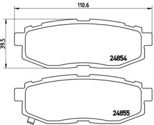 BREMBO Bremsesæt, skivebremser ijzjsggmc1 bagaksel indvendig ventileret 290mm 18mm for SUBARU TOYOTA