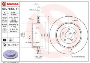 BREMBO Bremsesæt, skivebremser ijzjsggp07 bagaksel indvendig ventileret 316mm 20mm for MASERATI SUBARU NISSAN MITSUBISHI TOYOTA