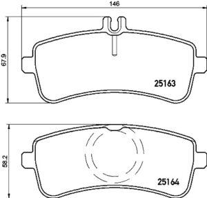 BREMBO Bremsesæt, skivebremser ik3ebylg58 bagaksel indvendig ventileret 360mm 26mm for MERCEDES-BENZ