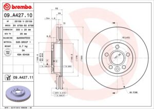 BREMBO Bremsesæt, skivebremser ik3ebylzr4 foraksel indvendig ventileret 300mm 28mm for FORD VOLVO VOLVO ASIA LAND ROVER